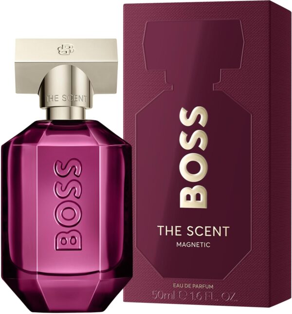 BOSS The Scent Magnetic - Eau de Parfum for Her - Ambery Fragrance with Notes of Osmanthus, Ambrette Seeds and Musk - High Longevity - 50ml (Packaging May Vary)