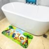 Non-Slip Bath Mat for Toddlers, Cartoon Anti-Slip Bathtub Mat, Safe and Fun Kids Tub Mat, Baby Shower Mat with Cute Design,Perfect for Bathtubs, Showers and Bathroom (Jungle Animals)
