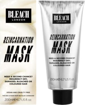 Reincarnation Mask - Bond-Restoring Protein Hair Treatment Repairs and Nourishes Dry Damaged Hair - Vegan & PETA-Approved - 200 ml - by Bleach London