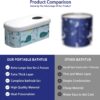 140cm Extra Large Portable Foldable Bathtub with Cover for Adult, Family SPA Soaking Tub for Small Bathroom, Thicken Multiple Layer Bathtub with Lid for Shower Stall (Ocean Design)