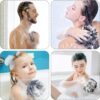 DDUP loofah,Shower Puff,Bath Loofah,Body Brush, Mesh Sponge, Mens Shower loofah,Exfoliating Bath Scrunchie for Women and Men, Soft Body Scrubber Bath Sponge 3pcs（Black Colour）