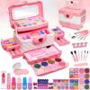 EVACOK Kids Makeup Sets For Girls - Children Makeup Sets For Girls Washable Make Up Set, Childrens Princess Play Games Toys Presents, Little Girl Birthday Gifts Set For Age4-12 Year Old (EVACOK-11)