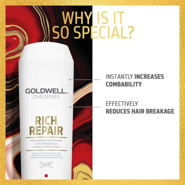 Goldwell Dualsenses Rich Repair Shampoo and Conditioner Set for Dry, Damaged hair