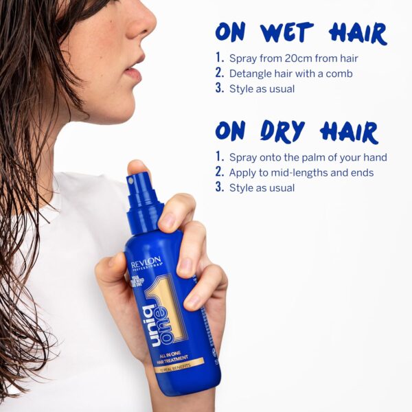 UniqOne Revlon Hair Treatment - Relaxing Fragrance Leave-in Professional Multi-benefit Hair Treatment - Repair, Detangle, Control Frizz & Style – Vanilla & Jasmine - 150 ml ​
