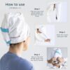 Microfiber Hair Towel Wrap for Women - Anti Frizz, Fast Drying, Super Absorbent - Plopping Wrap Turban for Wet Hair - Hair Care Product