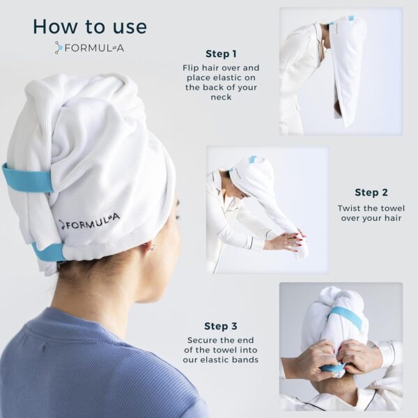 Microfiber Hair Towel Wrap for Women - Anti Frizz, Fast Drying, Super Absorbent - Plopping Wrap Turban for Wet Hair - Hair Care Product