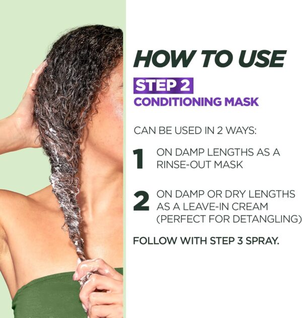 Garnier Method For Curls Deep Conditioning Mask, up to 7 days of moisture & curl definition. Designed, tested & approved on all curl types, including type 4 curls & coils. Silicone free, 370ml