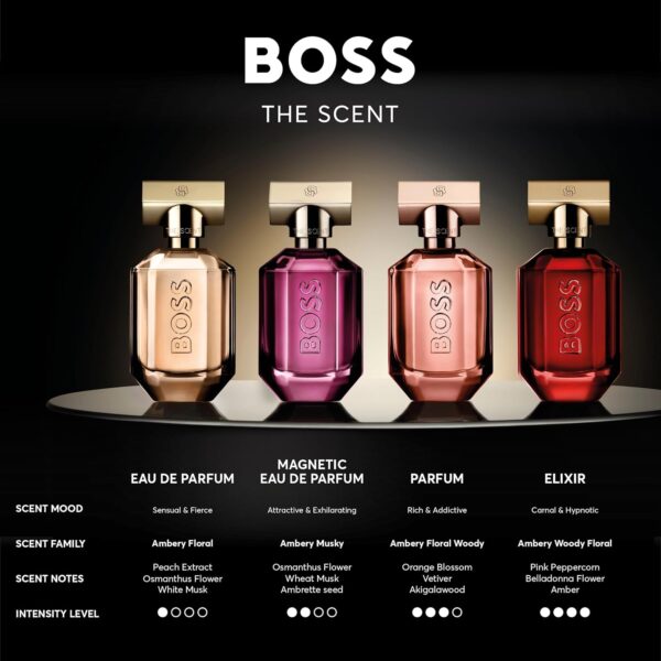 BOSS The Scent Magnetic - Eau de Parfum for Her - Ambery Fragrance with Notes of Osmanthus, Ambrette Seeds and Musk - High Longevity - 50ml (Packaging May Vary)