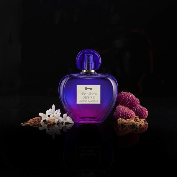 Banderas Perfumes - Her Secret Desire - Eau de Toilette Spray for Women, Floral, Fruity and Sweet Fragrance - 80 ml