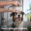 H&S Stainless Steel Long Shower Hose for Bath Taps with 2 Washers, 1.75m (69”) Universal Replacement Shower Hoses, Extra Shower Pipe Chrome Finish, Anti Kink & High Flow Flexible Handheld Extension
