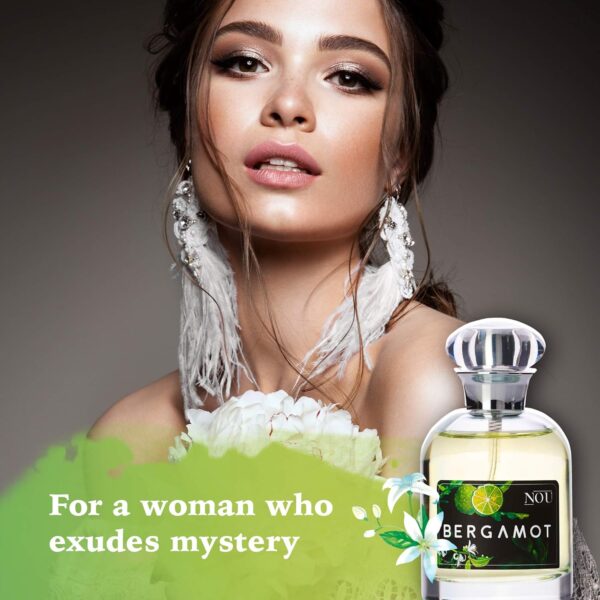 Bergamot Perfume – Citrus Perfume – Natural Perfume for Women with Essential Oils – Fresh Smelling Perfume with Citrus and Musk Notes – NOU Bergamot Perfume for Women 50ml EDP