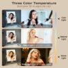LuxeVue Vanity Mirror with Lights, 25 x 30cm LED Makeup Mirror, Lighted Makeup mirror with Dimmable 3 Modes, Smart Touch Control,360°Rotation,Gifts for Girls/Women (White)