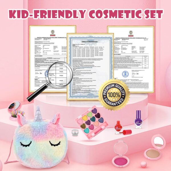 Anpro Pretend Makeup Sets for Girls, Kid-Safe Washable Fake Play Real Make up Set Starter kit, Childrens Princess Pretend Play Toys Presents, Birthday Toys Gift for 3 -12 Years Old Girl