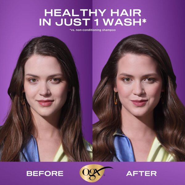 OGX Nourishing + Coconut Milk Shampoo & Conditioner Set, Hydrating & Restoring, Moisturizes for Soft Hair After the First Use, Sulfate-Free Surfactants, 2 Items, 2 x 13 fl. Oz