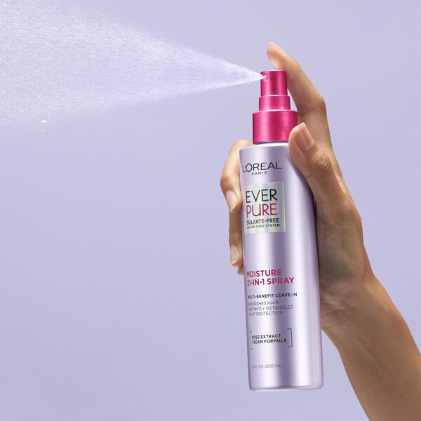 L’Oréal Paris Sulfate Free Moisture 21-in-1 Leave-In Conditioner for Dry Hair, EverPure, 6.7 fl oz