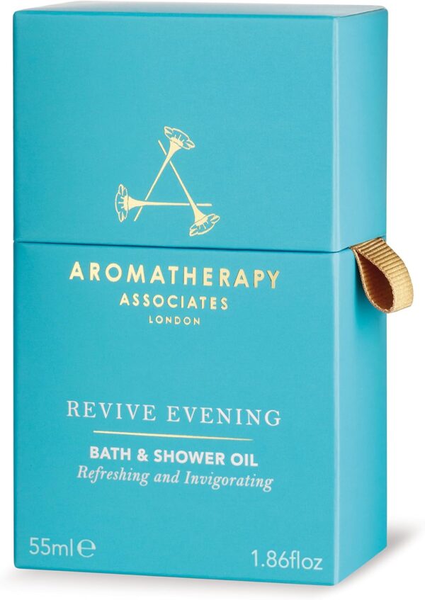 Aromatherapy Associates Bath and Shower Oil, Luxury Spa, Natural Bath, Bath Oil, Vegan, Cruelty Free, Environment Friendly (Revive Evening Bath and Shower Oil 55ml)