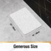 HITSLAM Shower mat Non Slip, 60 x 40 CM Non Slip Bath Mat with Drain, Soft PVC Loofah Shower Bath Mat for Tub, Quick Drying Shower Mat for Bathroom, White