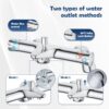 PURAGEIR Thermostatic Bath Tap, Deck Mount Shower Tap with Anti-Scald Control, Chrome Bathtub Mount