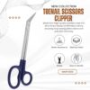 ASM® Extra Long Toe Nail Scissors Clipper Cutters for Thick Nail Arthritis Manicure Pedicure Chiropody Podiatry 7"-7.5" Nail Scissor & Nail File Set for Senior Men and Women Set for Nail Care