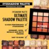 NYX Professional Makeup Ultimate Shadow Palette, 16 Vibrant True-To-Pan Eyeshadow Shades, Metallics, Shimmers, Colours and Nudes in Pressed Pigments, Vegan Formula, Warm Neutrals, 0.8 g