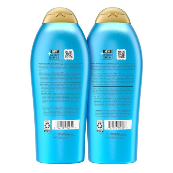 OGX Renewing + Argan Oil of Morocco Shampoo & Conditioner Set, Damage Repairing Helps Strengthen & Repair Dry, Damaged Hair, Sulfate-Free Surfactants, Four Pack, 4 x 25.4 fl. Oz