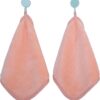 Polyte Premium Hypoallergenic Chemical Free Microfibre Fleece Makeup Remover and Facial Cleansing Cloth (20x20 cm, 4 Light Coral Cloths)