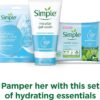 Simple Skin Kind Hydrating Beauty Bag Gift Set with a machine-washable bag skin care gifts for her 3 piece