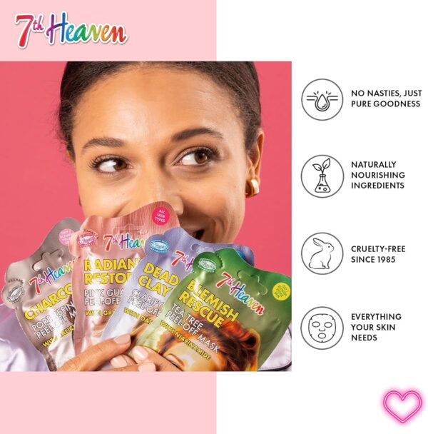 7th Heaven Moisturising Face Masks Set (Pack of 5) Nourishing and Hydrating Face Mask Skincare Set - Genuine 7th Heaven Face Masks Skincare