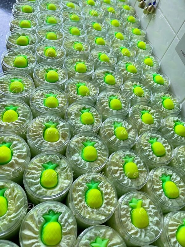 CUPID'S INFLUENCE BATH PRODUCTS PINEAPPLE CRUSH Kaolin Clay 180gr Whipped Soap/Body Wash/Shaving Cream/Bubble Bath/Shower Cream/Shower Fluff, Multicoloured
