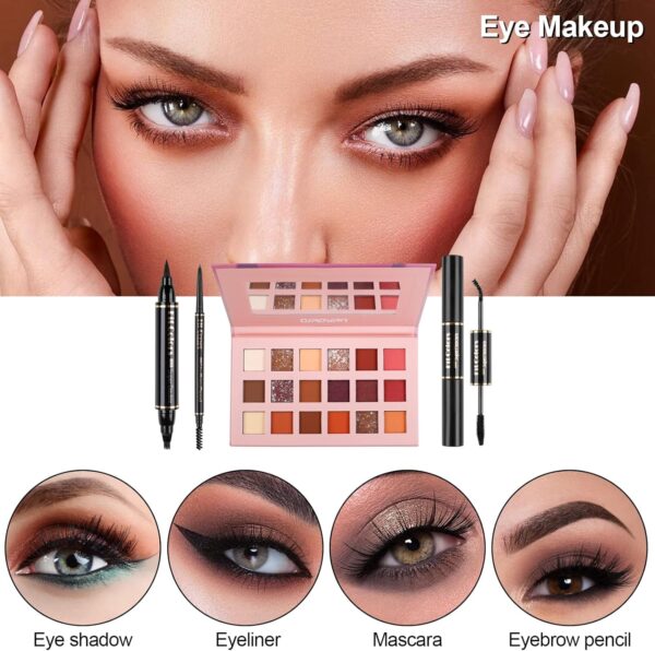 Makeup Sets, Cosmetic Make Up Starter Kit With Storage Bag Portable Travel Make Up Palette Eyeshadow Foundation Lip Gloss for Teenage & Adults(Style B)