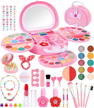 Ophy Kids Makeup Sets for Girls - 64PCS Girls Toys Washable Make Up Set, Childrens Princess Play Games Toy Presents, Girls Make Up Set Birthday Gifts Set for Age 3 4 5 6 7 8 9 10 11 12 Year Old