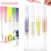 Cuticle Oil Pen for Nail Care,4PCS Nail Oil Pen with Natural Ingredients,Cuticle Oil for Nails for Nail Growth Treatment,Nail Oil Cuticle for Repairing Cracked with Nail File(Mix Flavors)