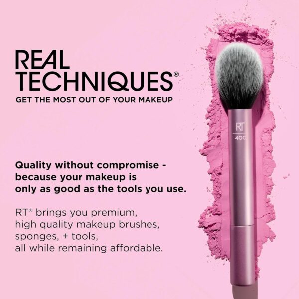 Real Techniques Face Base Makeup Brush Kit, For Concealer, Foundation, & Contour, Works With Liquid, Cream & Powder Products, Staples For Blending & Buffing, 4 Piece Set