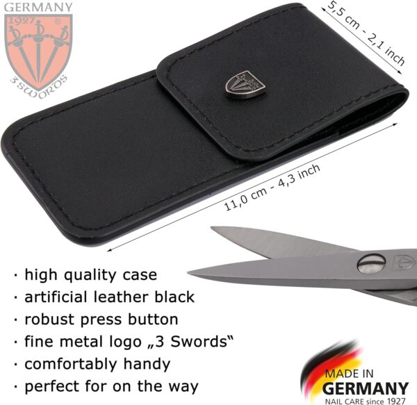 3 Swords Germany | Straight Nail Scissors, Stainless Steel, Extra Sharp - Made in Germany - Manicure, Pedicure, Grooming, Finger & Toe Nail Care by 3 Swords Germany (7889)