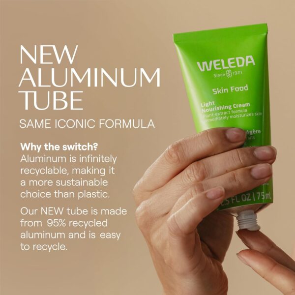 Weleda Skin Food Light, Dry Skin Moisturiser, Moisturising Cream & Primer, Face & Body, For Men & Women, Multiple Uses, 100% Certified Natural, Organic, 75ml