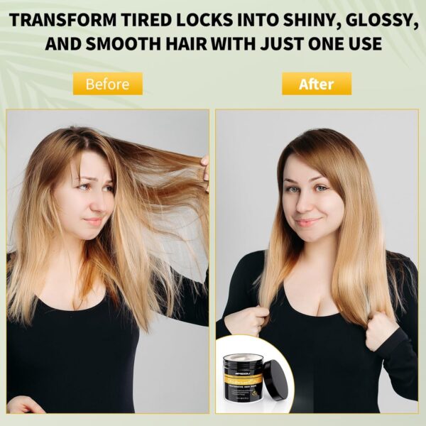 Hair Mask for Dry Damaged Hair, Keratin Hair, Deep Conditioning Hydrating for Coloured Hair, Coconut Oil Hair mask for Women with Curly Hair 500ML