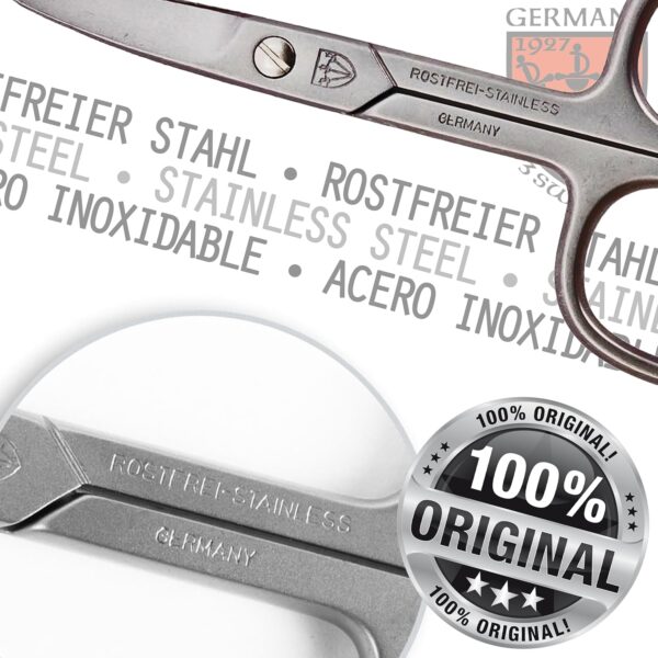 3 Swords Germany | Straight Nail Scissors, Stainless Steel, Extra Sharp - Made in Germany - Manicure, Pedicure, Grooming, Finger & Toe Nail Care by 3 Swords Germany (7889)
