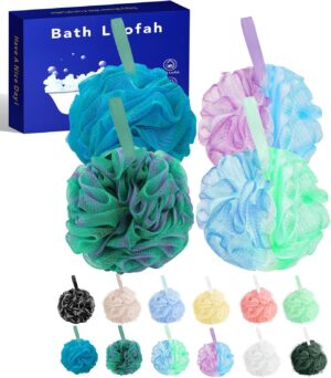 Ufacai Bath loofah,Bath Sponge,Shower loofahs Shower Sponge for Women and Men,Pack of 4