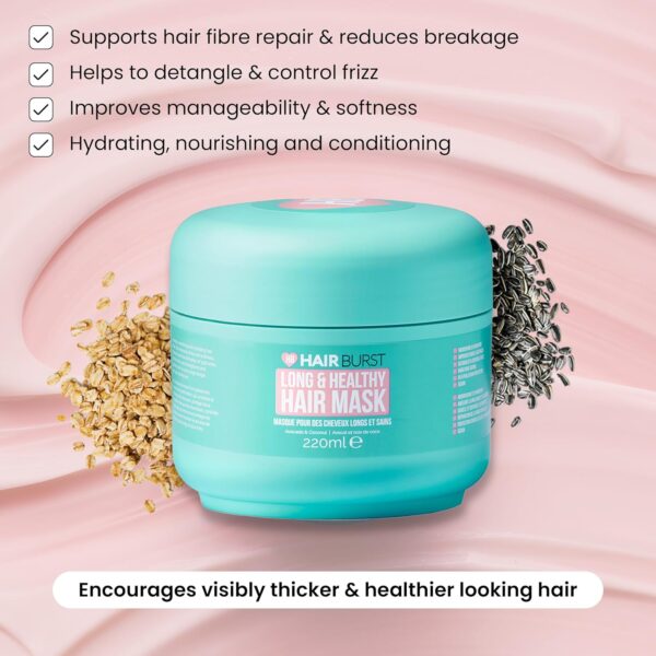 HAIR BURST Thickening Hair Mask with Black Oat Extract & Avocado Oil — Hydrating Hair Growth Mask that Promotes Healthier, Stronger - Aides in Repair, Detangling & Frizz Control