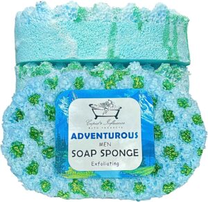Adventurous Men Exfoliating Soap Sponge | Exfoliating Body Wash | Soap Filled Sponge | Shower Pouf | Body Scrub | Shower Soap | Vegan Soap | Gift for Him | Men Body Wash | Stocking Fillers