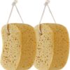 Azymi Shower Sponge, Exfoliating Bath Sponges for Adults, 2Pcs Body Scrub Sponge Dense Foam for Gentle & Deep Cleansing, Ultra-Soft for Sensitive Dry Skin