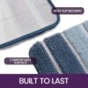 DEXI Bath Mat 50 x 80 cm, Extra Soft Absorbent Microfiber, Non-Slip Washable Rugs for Shower Floor, Bathmat Bathroom Accessories Decor, Blue