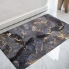 DEXI Non-Slip Bath Mat 43 x 80 cm, Super Absorbent Quick Drying Shower Mats, Easy to Clean, Bathroom Accessories Decor, Dark Gray