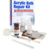 Acrylic Bath Repair Kit White. UK Made Specialist Acrylic Solution for Repairing Chips Scratches Dents & Hairline Cracks on Acrylic Plastic, Fibreglass and Stone Resin Baths & Shower Trays