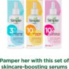 Simple Skin Kind Booster Serum Gift Set with a small travel beauty bag skin care products for her 3 piece