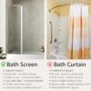 Luxura® 1400 x 1000mm Chrome 2 Section Folding Over Bath Shower Screen Door 6mm Clear Toughened Safety Glass Panel 180° Pivot Bathroom Hinged Framed Bath Screens