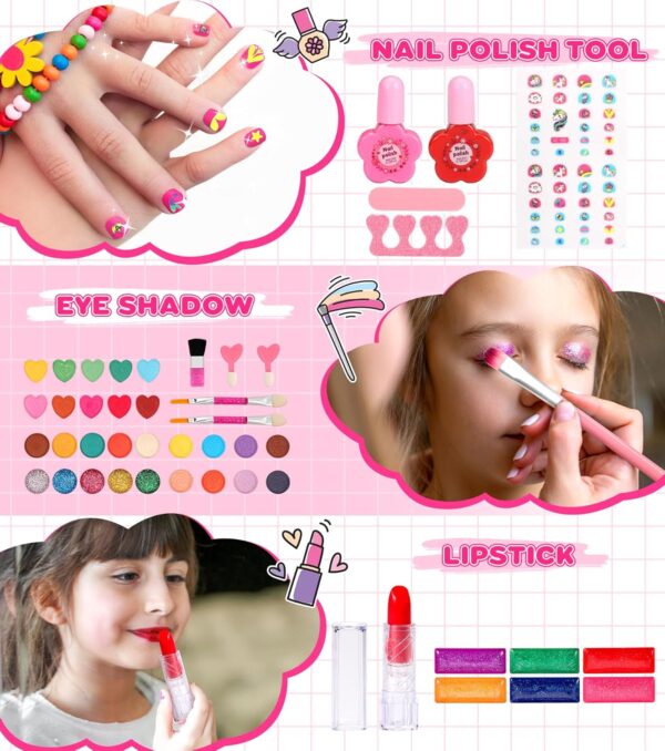 Ophy Kids Makeup Sets for Girls - 64PCS Girls Toys Washable Make Up Set, Childrens Princess Play Games Toy Presents, Girls Make Up Set Birthday Gifts Set for Age 3 4 5 6 7 8 9 10 11 12 Year Old