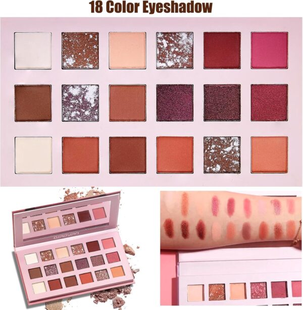 All in One Makeup Kit for Women Full Kit, Make Up Gift Set for Women, Makeup Bundle Includes Foundation Face Primer Eyeshadow Contour Palette Lipstick Eyebrow Pencil Mascara Cosmetic Brush Set