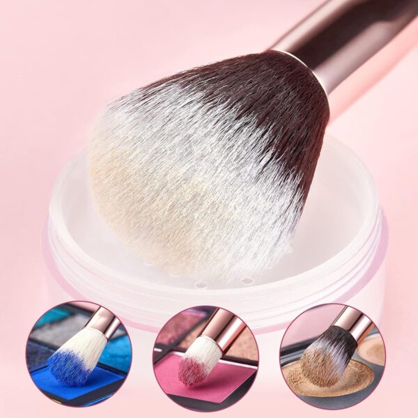 Jessup Brand 25pcs Professional Makeup Brush Set Beauty Cosmetic Foundation Powder Blush Eyeshadow Blending Highlighter Natural-Synthetic Hair Brushes (Black/Rose Gold) T155
