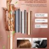 Automatic Curling Iron, Professional Automatic Hair Curler with 1" Curling Iron Large Slot & 4 Temperature & 3 Timer, Dual Voltage Anti-Tangle Rotating Curling Iron with Auto Shut-Off for Hair Styling